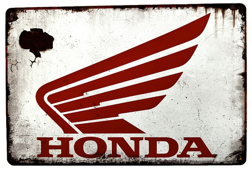 Insegna latta logo - insegna, honda