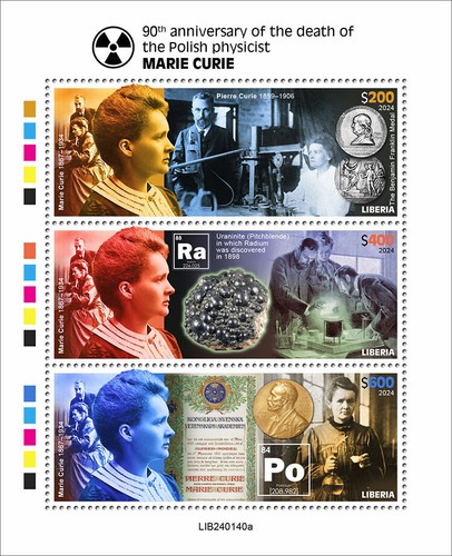 Francobolli marie curie - francobolli, 90°