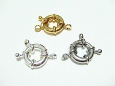 1pz chiusura anello a molla in ottone con anelli di congiunzione 15mm