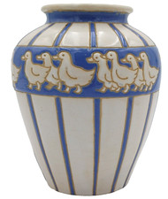 VASO DIPINTO A MANO CON OCHE -