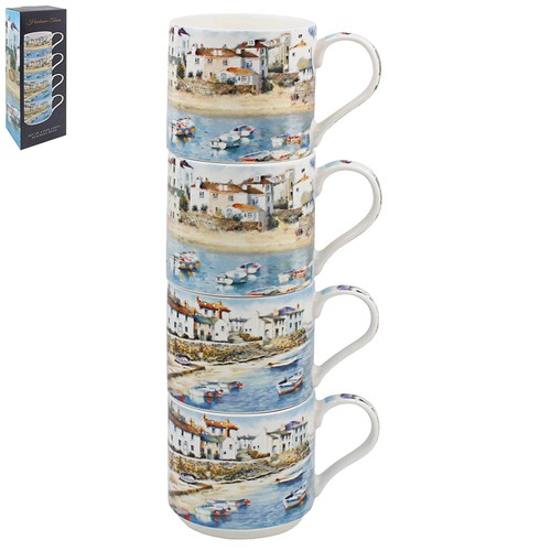 Stacking mugs harbour town - stacking,