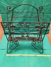 PORTALEGNA PORTARIVISTE PORTATUTTO IN FERRO A CULLA PER CAMINO  CM 55 × 30 × 62H