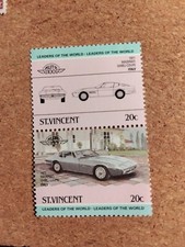 Francobollo St.Vincent 1984 Auto Classica Maserati Ghibli Coupe Come Nuovo 
