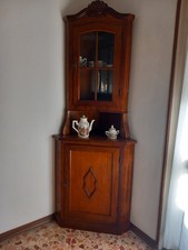 ANTICA CREDENZA VETRINA PRIMI 900 LEGNO DISPENSA LIBRERIA CRISTALLERIA VINTAGE