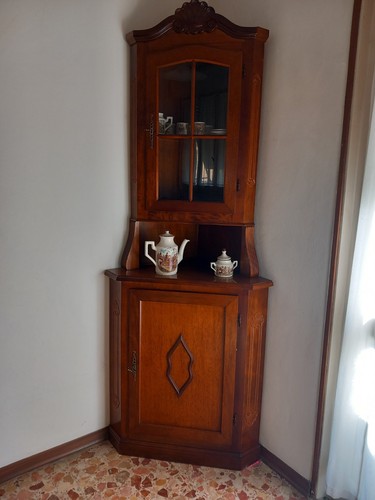 Antica credenza vetrina - credenza, primi