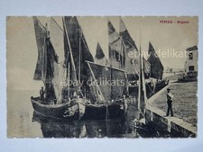 VENEZIA bragozzi vecchia cartolina barca boat pescatori fisherman