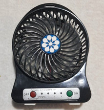 Mini Ventilatore Portatile Ricaricabile USB Batteria Nero Hej Tavolo 14 x 10 -S5