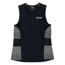 Zoot Performance Triathlon Tank Uomo Taglia Large Nero, Bianco Motivo a Scacchi
