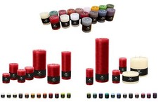 Candele rustiche candele a ceppo 90x58 mm colorate confezione da 8 candele Wiedemann GmbH