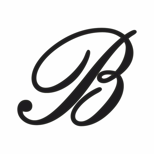 Adesivo prespaziato lettera b - adesivo,