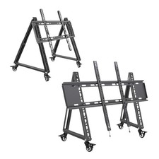 Supporto TV Mobile Bassa Altezza Angolo Regolabile Supporto Rotante Carrello Acciaio ⭐