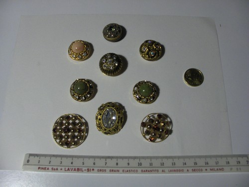 Lotto bottoni gioiello - 9,