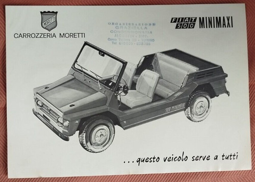 Fiat 500 minimaxi moretti - minimaxi,