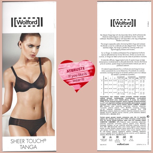 Wolford sheer touch tanga - sheer, •
