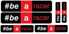 6 Adesivi APRILIA Racing be a racer vari formati sponsor moto Rosso Nero red 