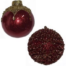 Palline rosse e oro per albero