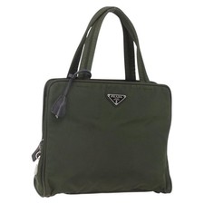 Prada hand bag nylon khaki - hand,