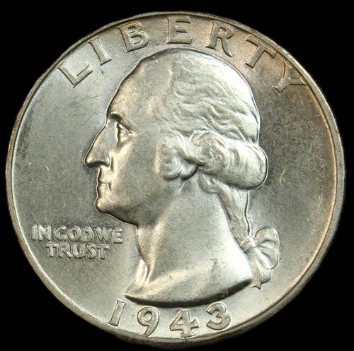 1943 25c washington quarter - 25c,