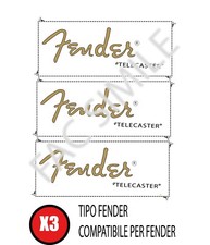 3 DECAL TIPO FENDER TELECASTER