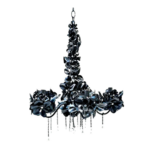 Lampadario vetro floreale - in,