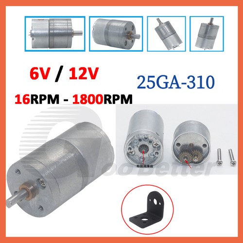 Motoriduttore 25mm 12v - dc, 6v