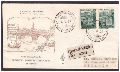 Fdc venetia club 1949 - fdc,