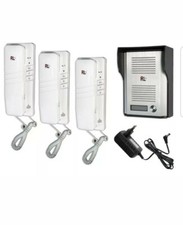 Citofono a parete 3 unità interne con unità esterna apriporta interfono 220v