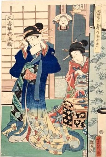 Xilografia utagawa yoshiiku - xilografia,