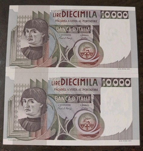 10000 lire castagno coppia - lire,