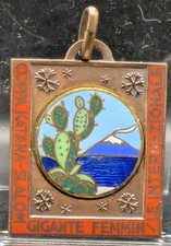 Medaglia Coppa Katana Slalom Gigante SCI 1958 ETNA con Smalti PERFETTI  Catania 