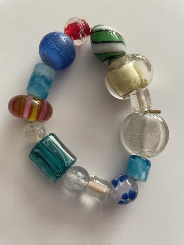 Bracciale perline multicolore - bracciale,