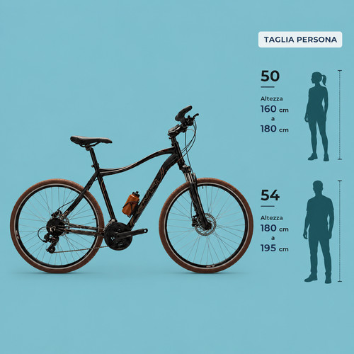 Bici uomo nero marrone in - 28,