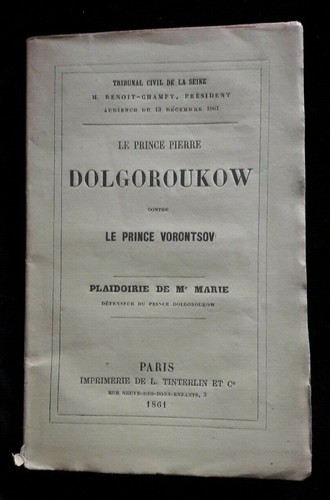 Prince dolgoroukow contre - dolgoroukow,