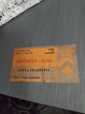 Biglietto Ticket Juventus Ajax Coppa Campioni 1978