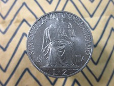 Vatican City 2 Lire 1942 Unc