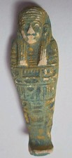Figura egizia Ushabti Terracotta Faience, simbolo faraonico posto nelle tombe 