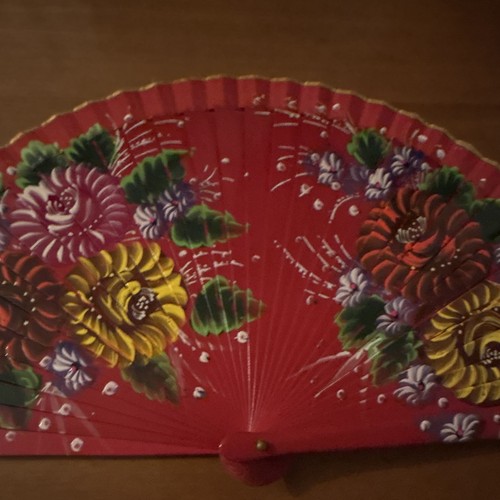 Ventaglio pieghevole rosso