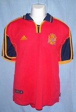 SPAGNA vintage UEFA EURO 2000 RAUL GUARDIOLA HIERRO maglia no Match worn L