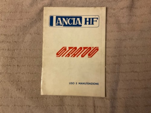 Lancia stratos libretto uso - hf,