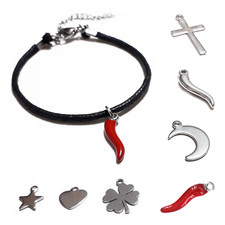 Bracciale Acciaio con Cornetto