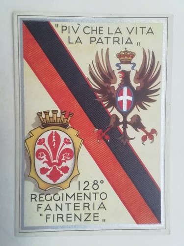 Cartolina 128 reggimento - 128°,