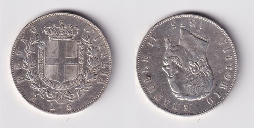 Moneta argento lire italia - moneta,