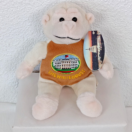 Peluche casa bianca scimmia - casa,