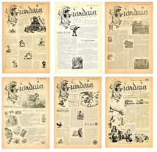 PUBBLICITA' CAFFAREL 1950/51 6 NUMERI RISTAMPA GIANDUIA GIORNALE '800 (L2)