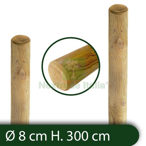 10pz pali tondi legno - 10pz,