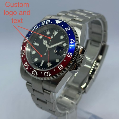Pepsi gmt mod seiko - pepsi, nh34