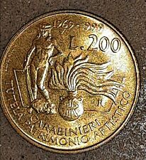 200 Lire 1999 Bronzital Carabinieri Tutela Patrimonio Artistico FDC