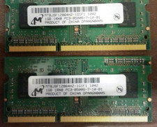 Memoria RAM apple macbook unibody 2x1GB 1rx8 pc3-8500s