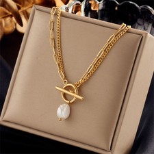 Collana catena a 2 strati in