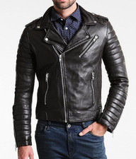 Giacca di pelle uomo elegante